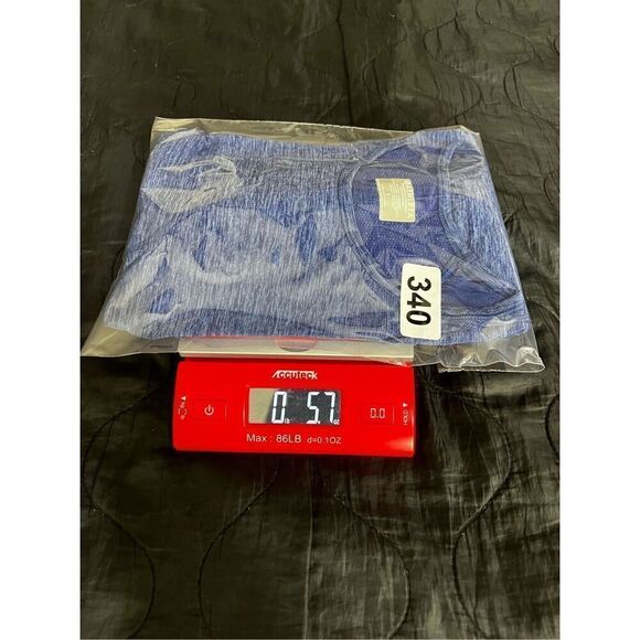 Athleta Top Womens Size Small Blue Seamless Heather Long Sleeve Active Workout - Picture 8 of 8